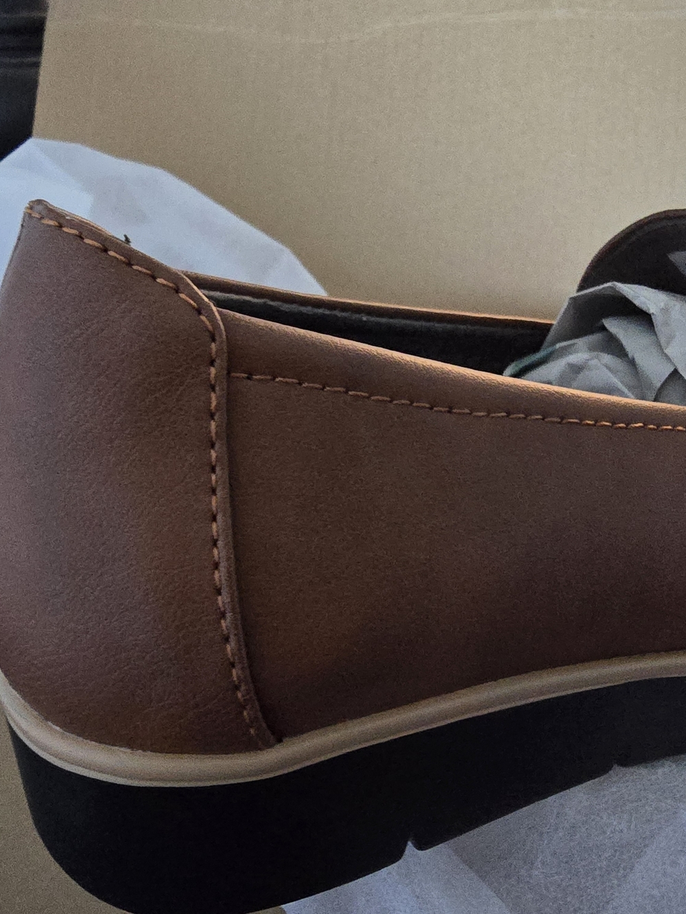 Women's Brown Casual Slip-On Loafers - Picture 7 of 9